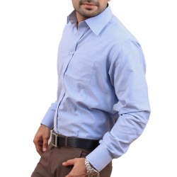 Light Blue Plain Formal Shirt